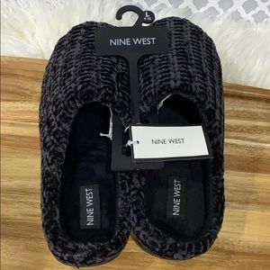 Nine West Black Large Slippers NWT